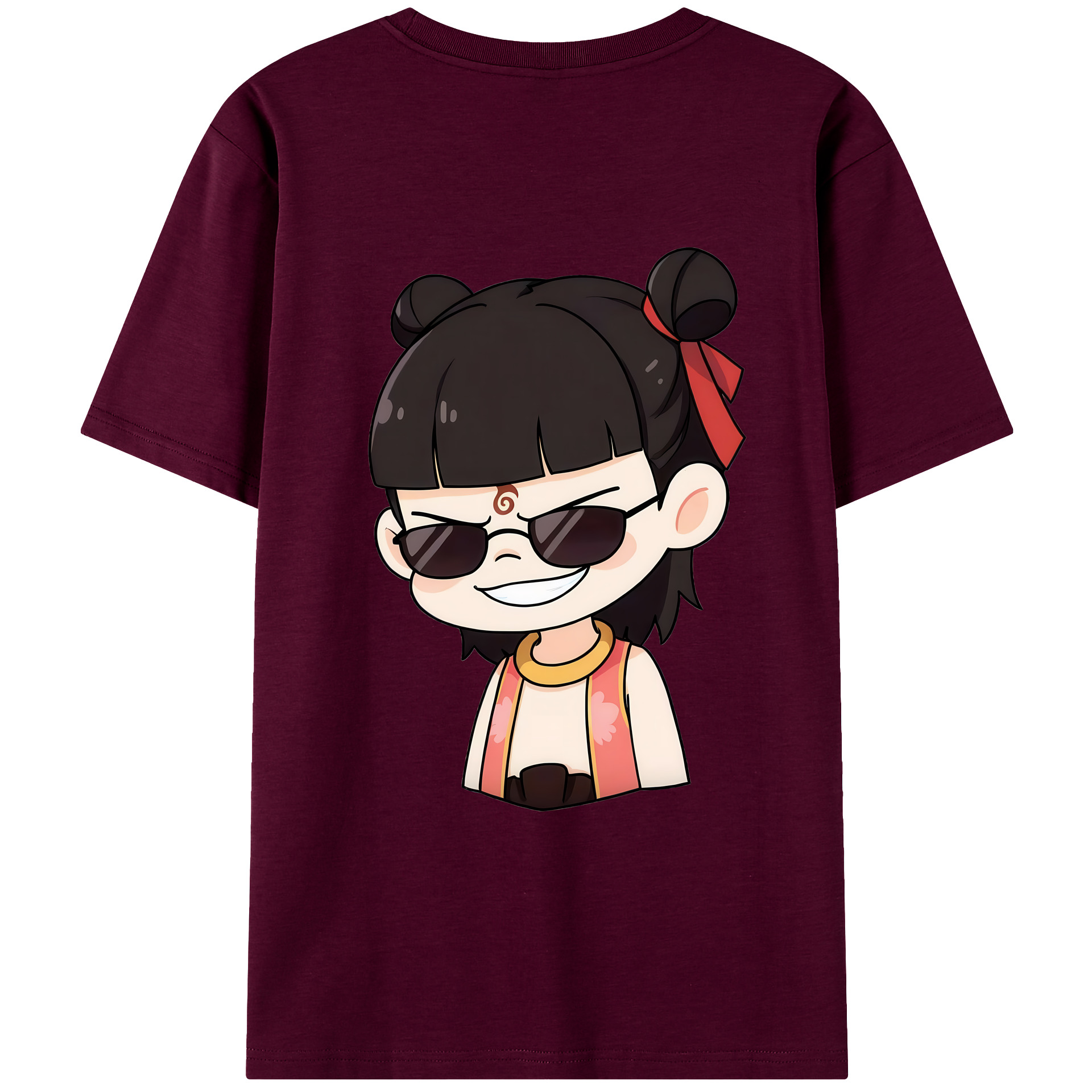 （画像用） Ne Zha 2 ナタ 魔童の大暴れ レディース半袖Tシャツ(バックプリント)